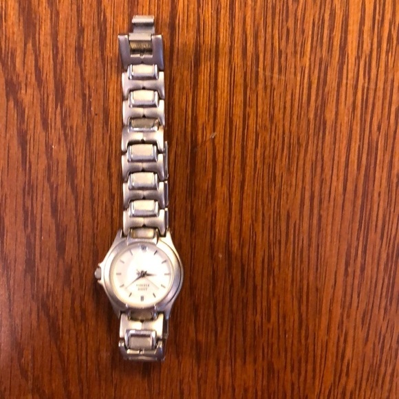 ANN KLEIN WATCH SILVER. Links are adjustable in the watch